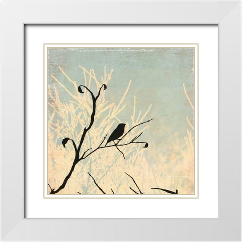 Sitting White Modern Wood Framed Art Print with Double Matting by Pearce, Allison