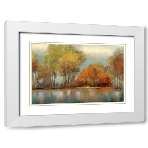 Reflections White Modern Wood Framed Art Print with Double Matting by Pearce, Allison