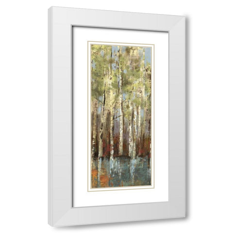 Forest Whisper I White Modern Wood Framed Art Print with Double Matting by Pearce, Allison