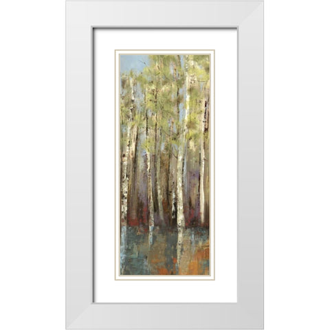 Forest Whisper II White Modern Wood Framed Art Print with Double Matting by Pearce, Allison