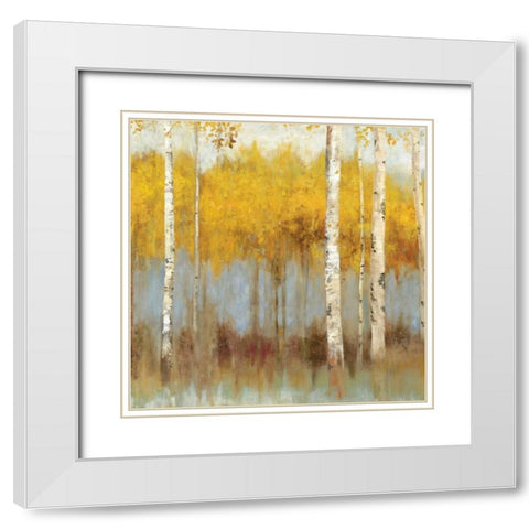 Golden Grove I White Modern Wood Framed Art Print with Double Matting by Pearce, Allison