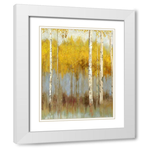 Golden Grove II White Modern Wood Framed Art Print with Double Matting by Pearce, Allison
