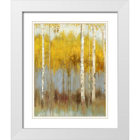 Golden Grove II White Modern Wood Framed Art Print with Double Matting by Pearce, Allison