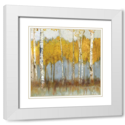 Golden Grove II White Modern Wood Framed Art Print with Double Matting by Pearce, Allison