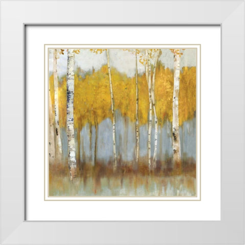 Golden Grove II White Modern Wood Framed Art Print with Double Matting by Pearce, Allison