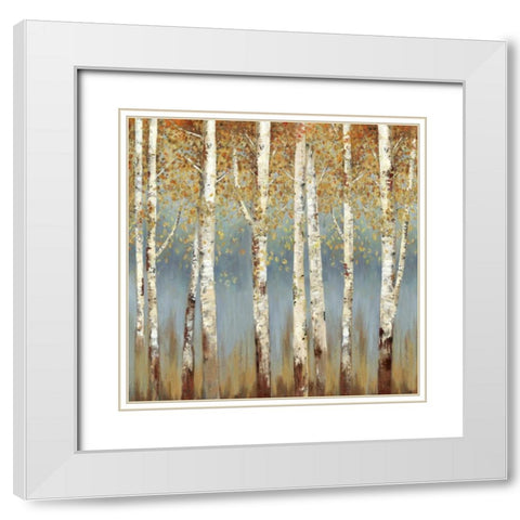 Falling Embers I - Mini White Modern Wood Framed Art Print with Double Matting by Pearce, Allison