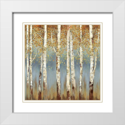 Falling Embers I - Mini White Modern Wood Framed Art Print with Double Matting by Pearce, Allison