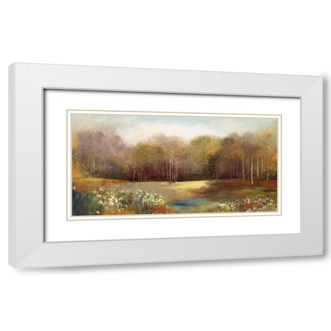 Park Garden White Modern Wood Framed Art Print with Double Matting by Pearce, Allison