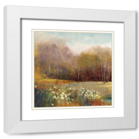 Garden Dreams I - Mini White Modern Wood Framed Art Print with Double Matting by Pearce, Allison