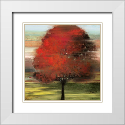 Flow Trees I - Mini White Modern Wood Framed Art Print with Double Matting by Pearce, Allison