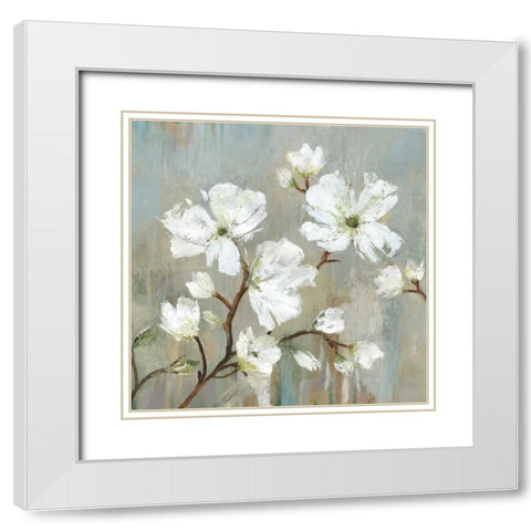 Sweetbay Magnolia I - Mini White Modern Wood Framed Art Print with Double Matting by Pearce, Allison