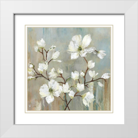 Sweetbay Magnolia II - Mini White Modern Wood Framed Art Print with Double Matting by Pearce, Allison