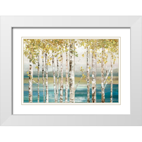 Down by the River White Modern Wood Framed Art Print with Double Matting by Pearce, Allison