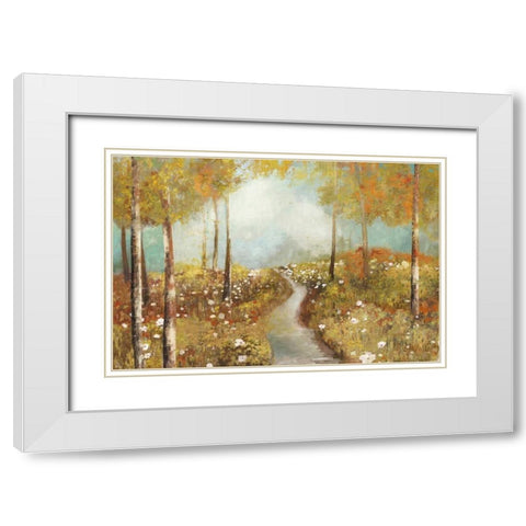 On the Hill White Modern Wood Framed Art Print with Double Matting by Pearce, Allison