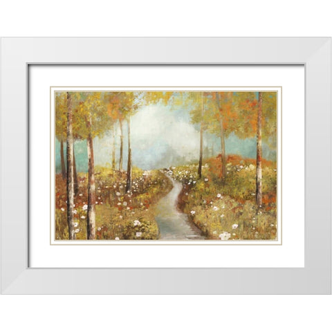 On the Hill White Modern Wood Framed Art Print with Double Matting by Pearce, Allison
