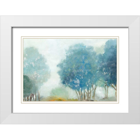 Blueberry Hill White Modern Wood Framed Art Print with Double Matting by Pearce, Allison