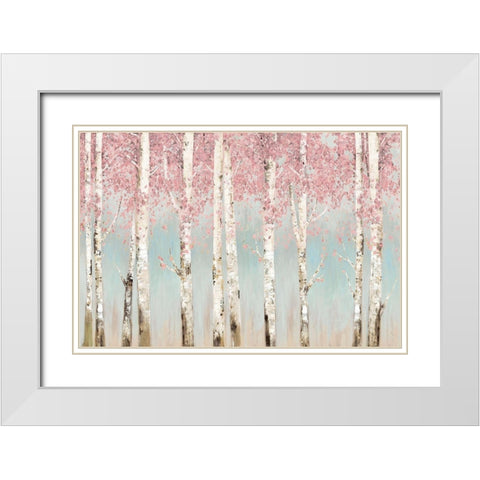 Evening Haze Blush Version  White Modern Wood Framed Art Print with Double Matting by Pearce, Allison