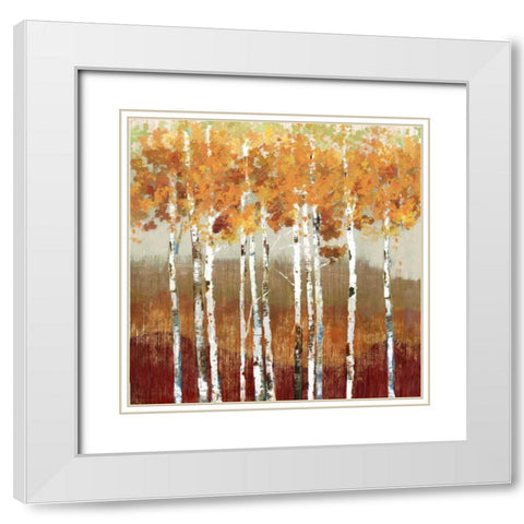 Golden Landscape White Modern Wood Framed Art Print with Double Matting by Pearce, Allison