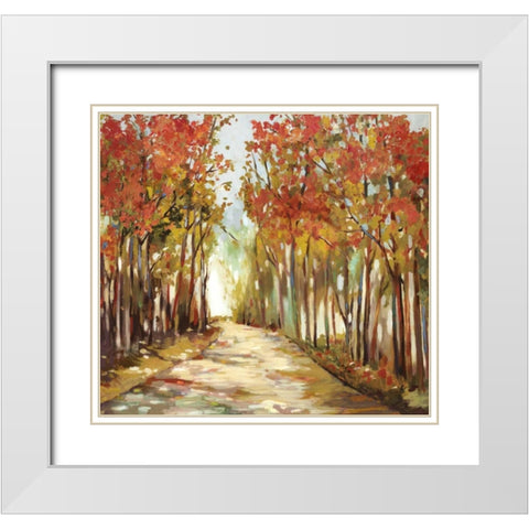 Sunny Path White Modern Wood Framed Art Print with Double Matting by Pearce, Allison