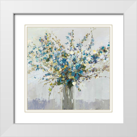 Bouquet White Modern Wood Framed Art Print with Double Matting by Pearce, Allison