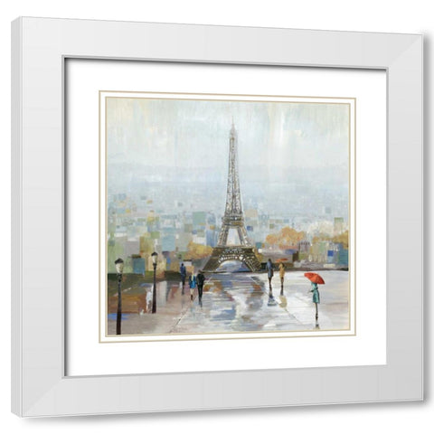 Paris White Modern Wood Framed Art Print with Double Matting by Pearce, Allison