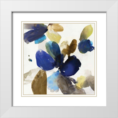 Blue Velvet I White Modern Wood Framed Art Print with Double Matting by Pearce, Allison