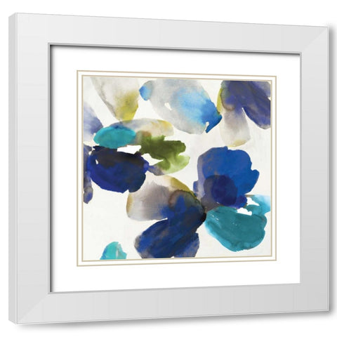 Blue Velvet II White Modern Wood Framed Art Print with Double Matting by Pearce, Allison