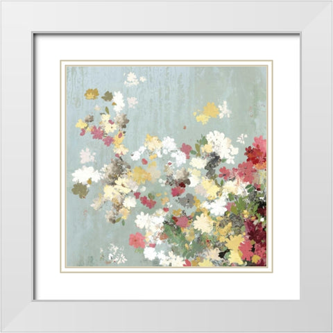 Abstract Bouquet I White Modern Wood Framed Art Print with Double Matting by Pearce, Allison