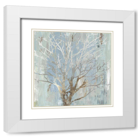 Silver Tree White Modern Wood Framed Art Print with Double Matting by Pearce, Allison