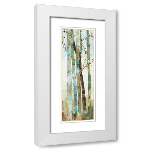 Towering Trees I White Modern Wood Framed Art Print with Double Matting by Pearce, Allison