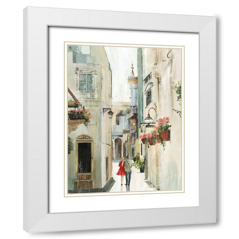 Parisian Walkthrough  White Modern Wood Framed Art Print with Double Matting by Pearce, Allison