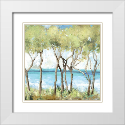 Beachside White Modern Wood Framed Art Print with Double Matting by Pearce, Allison