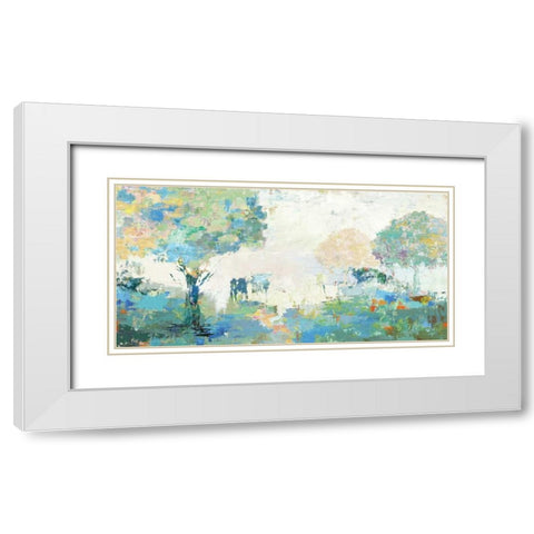 Textural landscape White Modern Wood Framed Art Print with Double Matting by Pearce, Allison