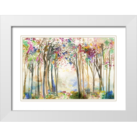 Sunny path II White Modern Wood Framed Art Print with Double Matting by Pearce, Allison