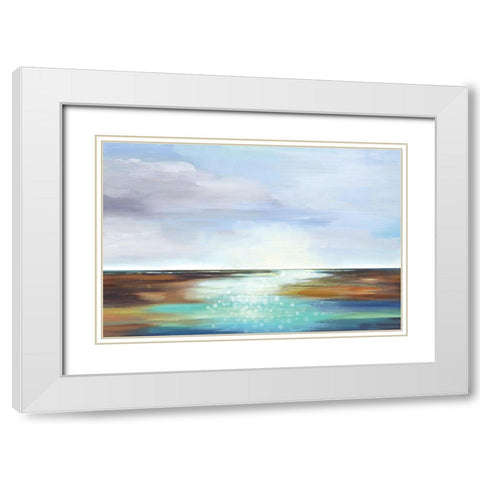 Tides Roll In I White Modern Wood Framed Art Print with Double Matting by Pearce, Allison