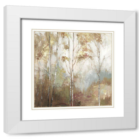 Fine Birch II White Modern Wood Framed Art Print with Double Matting by Pearce, Allison