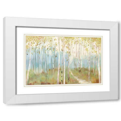 Sunny Forest  White Modern Wood Framed Art Print with Double Matting by Pearce, Allison