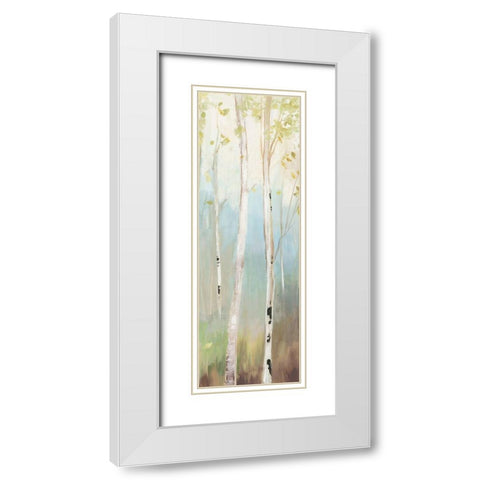 Golden Birch II  White Modern Wood Framed Art Print with Double Matting by Pearce, Allison