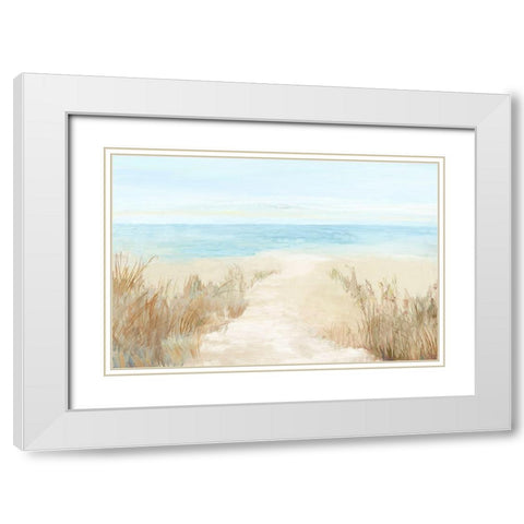 Sunny Beach I White Modern Wood Framed Art Print with Double Matting by Pearce, Allison