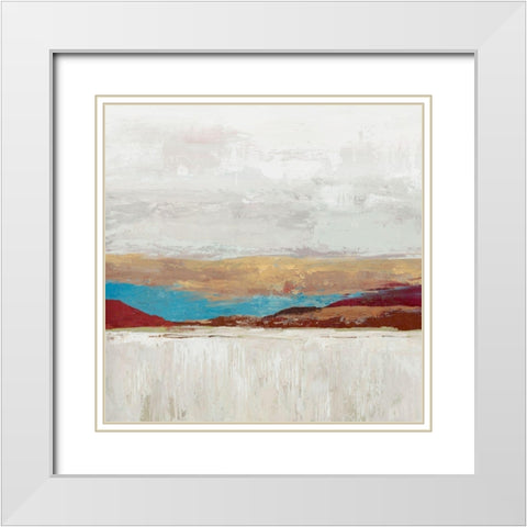 Calmness White Modern Wood Framed Art Print with Double Matting by Pearce, Allison
