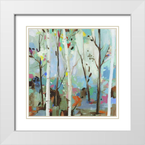 Birchwood Forest  White Modern Wood Framed Art Print with Double Matting by Pearce, Allison