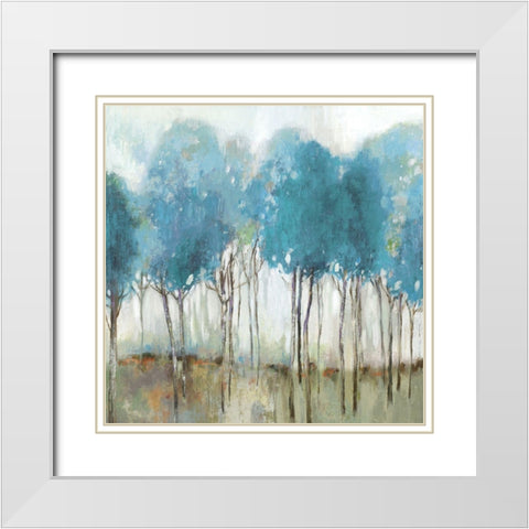 Misty Meadow I White Modern Wood Framed Art Print with Double Matting by Pearce, Allison