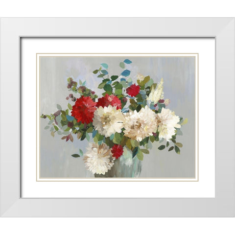 Gleeful  White Modern Wood Framed Art Print with Double Matting by Pearce, Allison