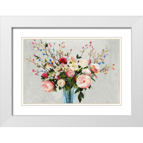 Grenada Flowers  White Modern Wood Framed Art Print with Double Matting by Pearce, Allison