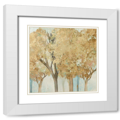 Walk Along II White Modern Wood Framed Art Print with Double Matting by Pearce, Allison