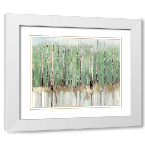 Tree Essence I White Modern Wood Framed Art Print with Double Matting by Pearce, Allison
