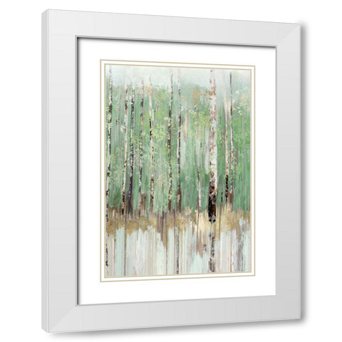 Tree Essence II White Modern Wood Framed Art Print with Double Matting by Pearce, Allison
