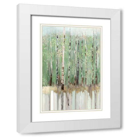 Tree Essence III White Modern Wood Framed Art Print with Double Matting by Pearce, Allison