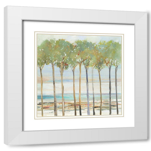 Tall Serenity White Modern Wood Framed Art Print with Double Matting by Pearce, Allison