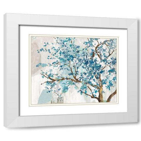 Indigo Oak  White Modern Wood Framed Art Print with Double Matting by Pearce, Allison